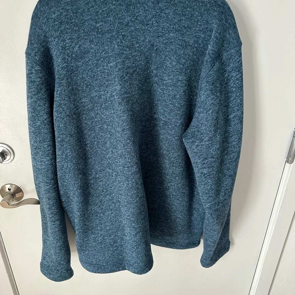 Eddie Bauer blue sweater with fleece inside. Size XL